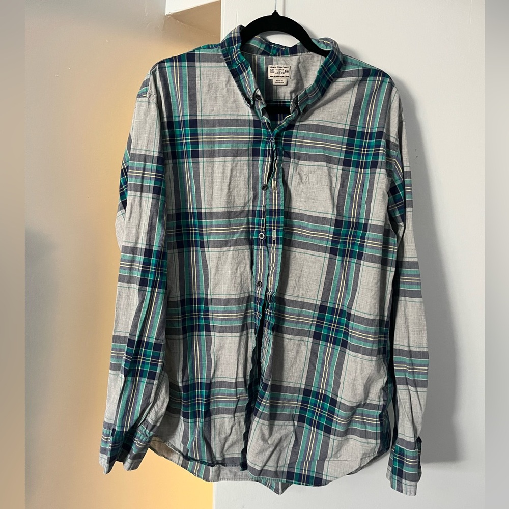 J.Crew Men's Plaid Button-Down Shirt XXL